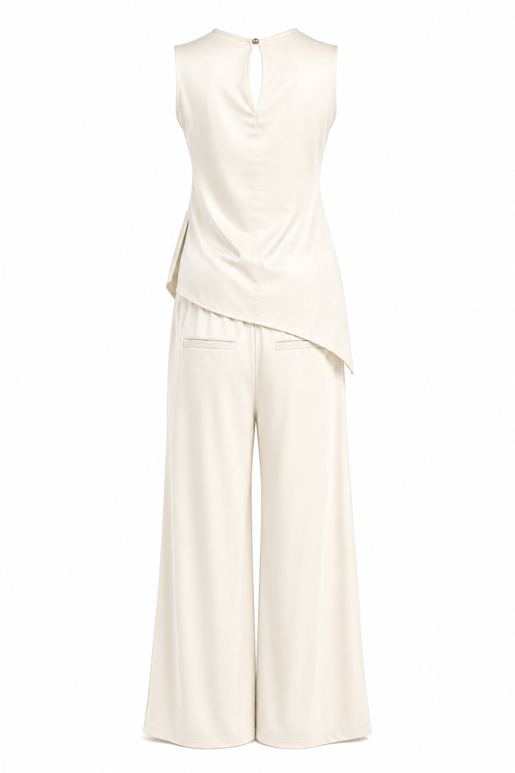 Pantalon Mariley fluide large écru
