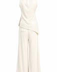 Pantalon Mariley fluide large écru