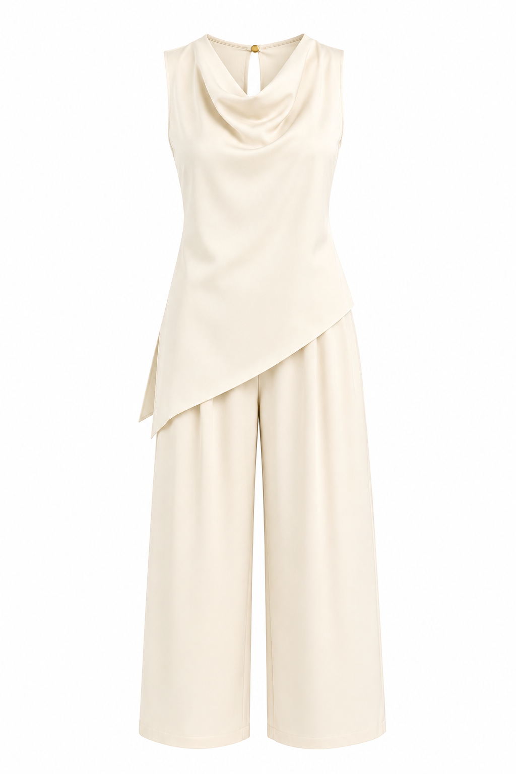 Pantalon Mariley fluide large écru