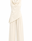 Pantalon Mariley fluide large écru