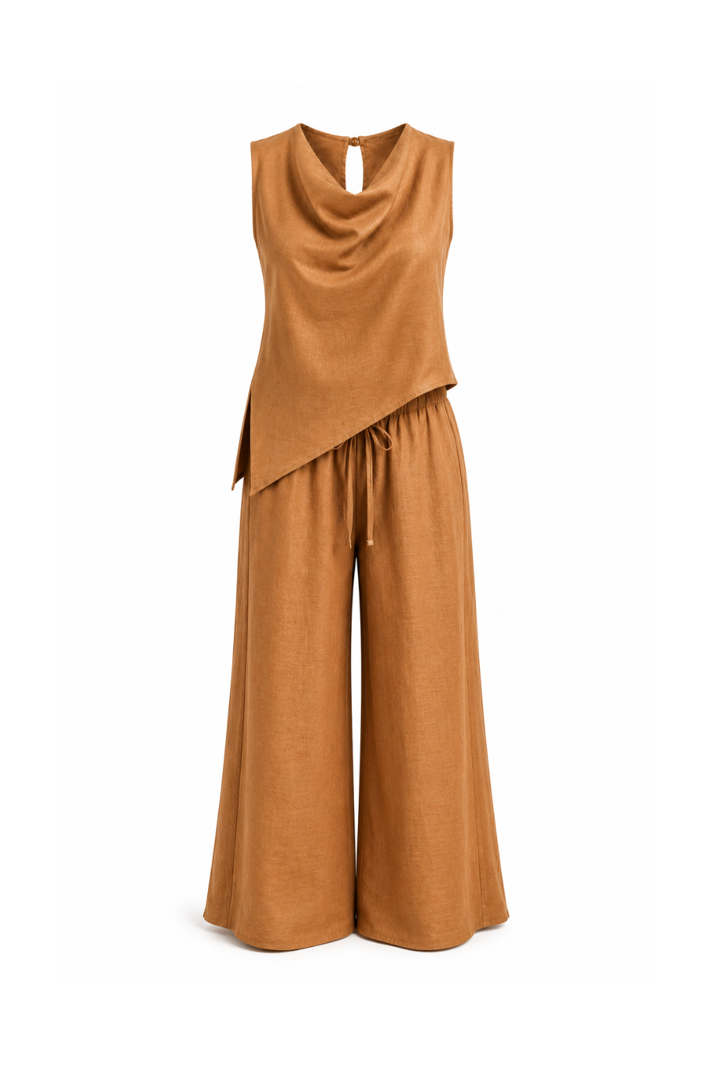 Top Mariley asymétrique cognac
