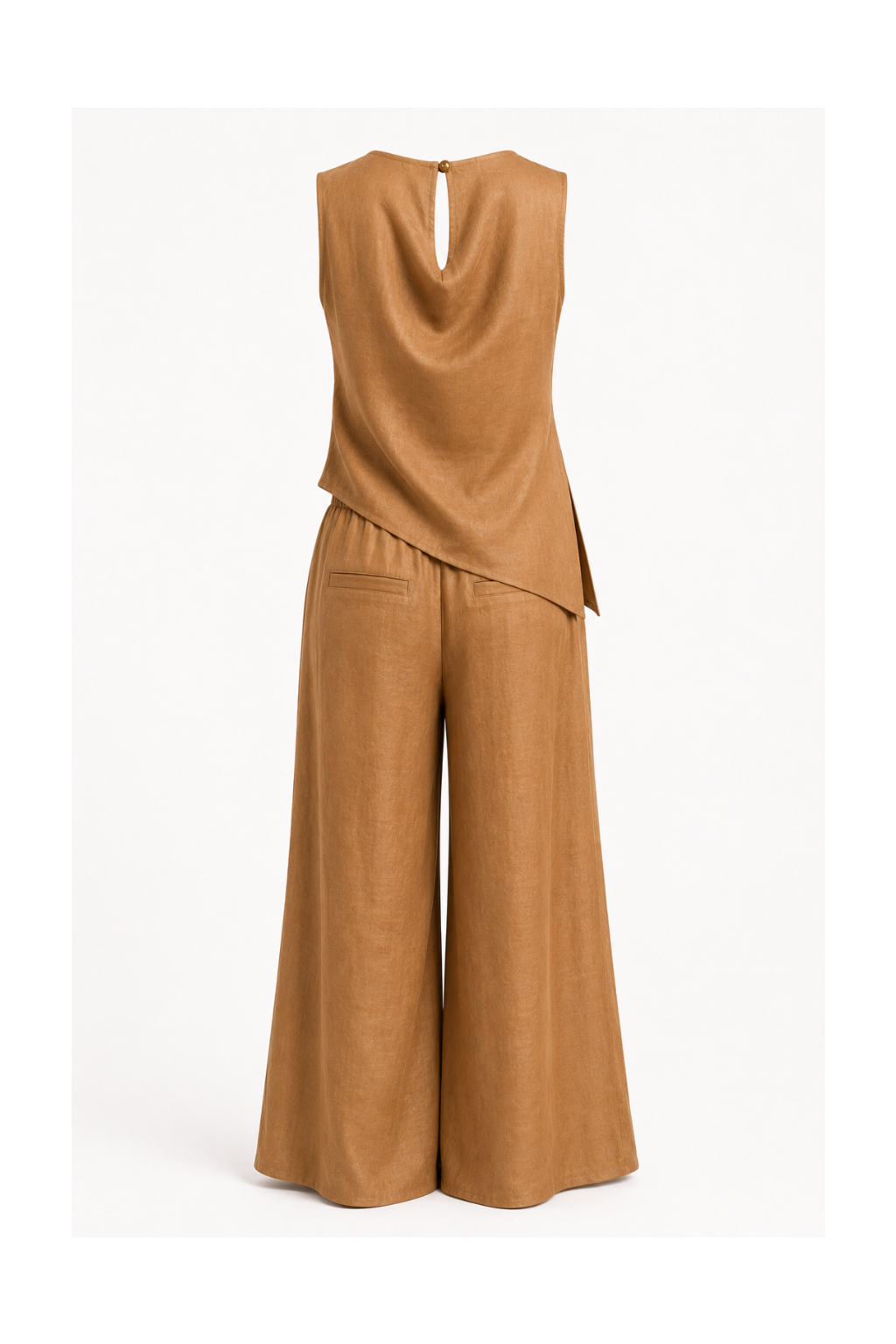 Top Mariley asymétrique cognac