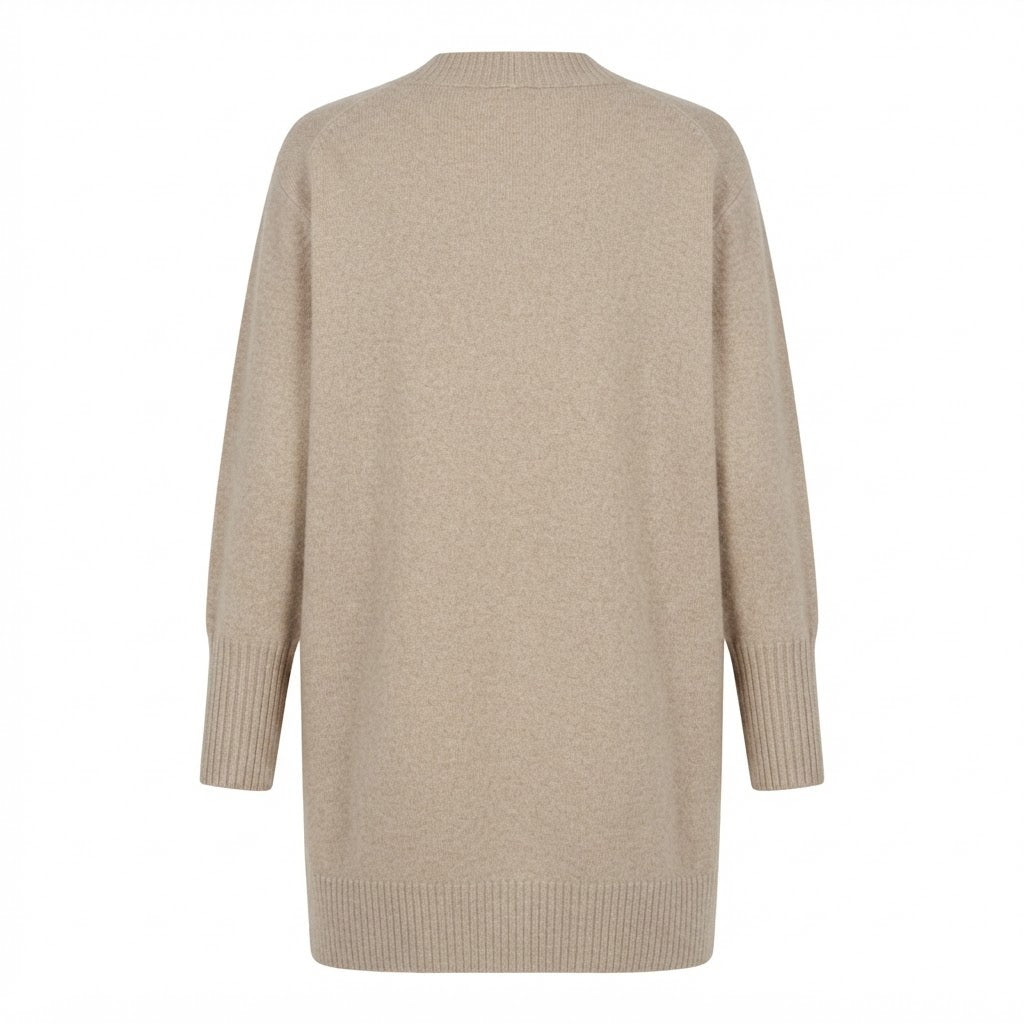 Gilet mi-long beige