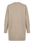 Gilet mi-long beige