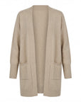 Gilet mi-long beige