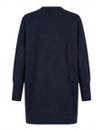 Gilet mi-long bleu marine