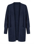 Gilet mi-long bleu marine