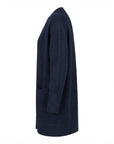 Gilet mi-long bleu marine