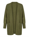 Gilet mi-long kaki