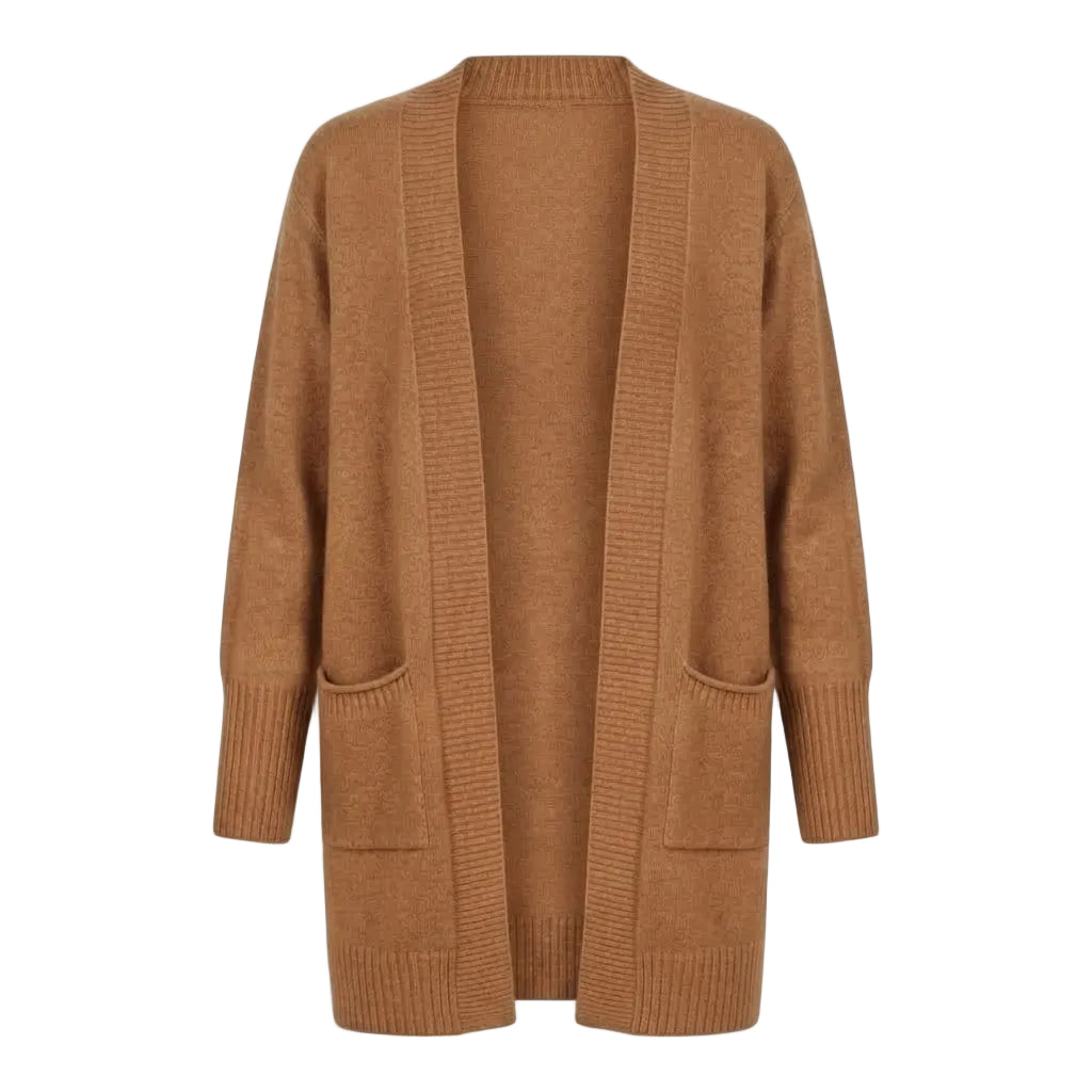 Gilet mi-long marron
