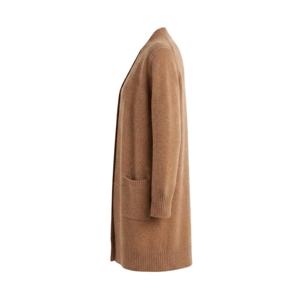 Gilet mi-long marron