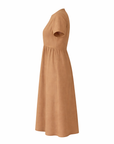 Robe midi ballon camel