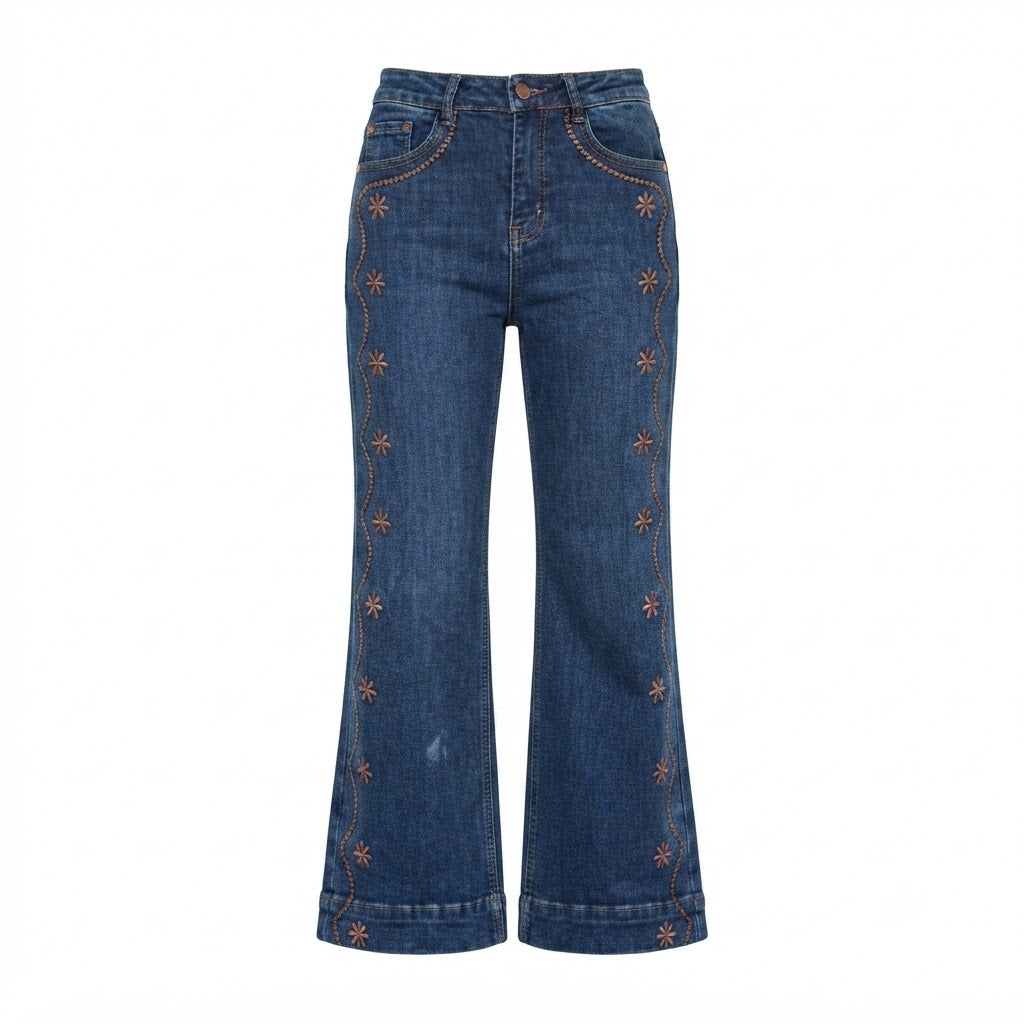 Jeans flaire denim baroque