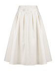 INTERDEE jupe écrue strass ceinture sequins