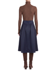 Jupe marine laine Interdee ceinture séquins