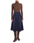 Jupe marine laine Interdee ceinture séquins