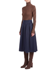 Jupe marine laine Interdee ceinture séquins