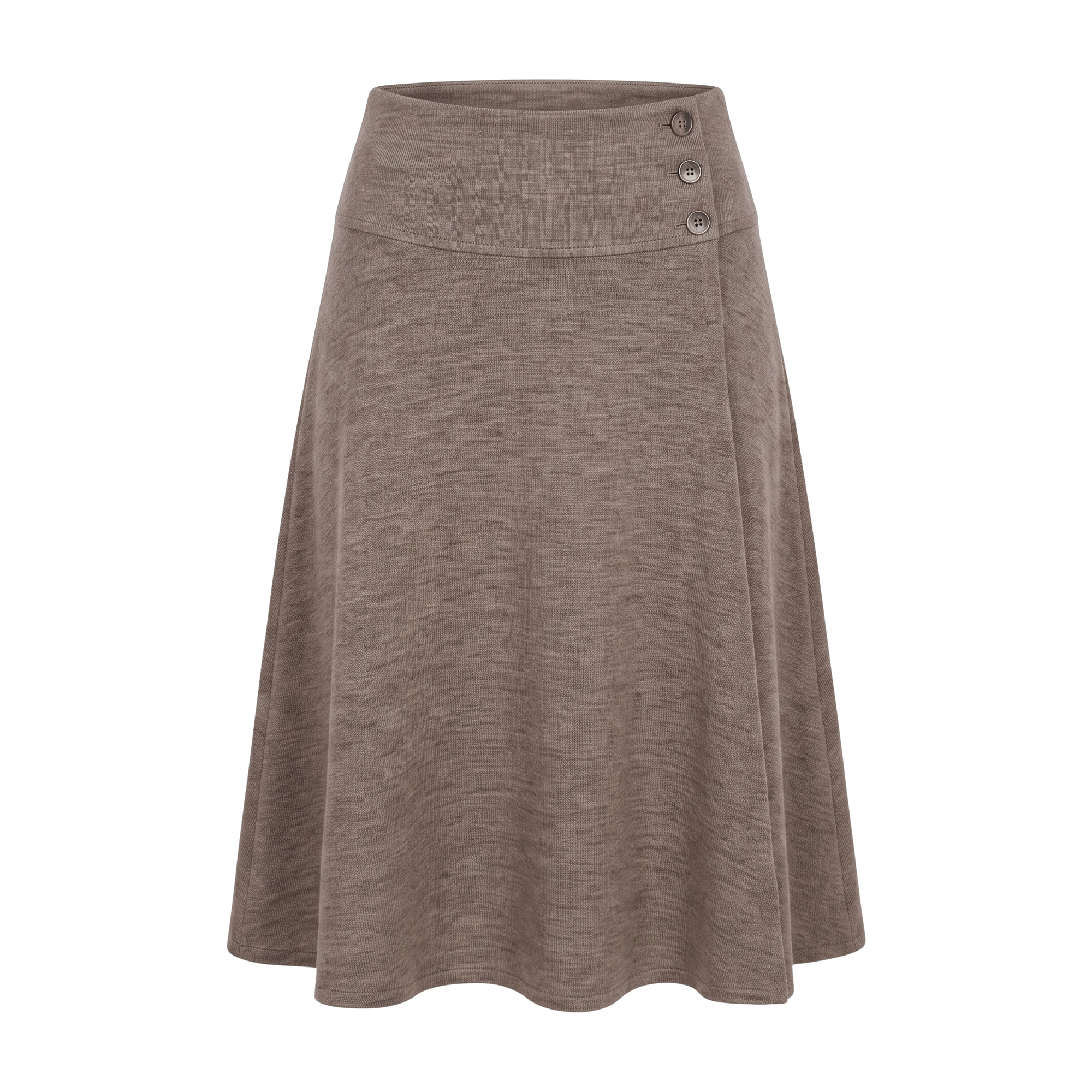 Jupe taupe laine Interdee longue