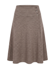 Jupe taupe laine Interdee longue
