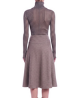 Jupe taupe laine Interdee longue