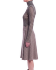 Jupe taupe laine Interdee longue