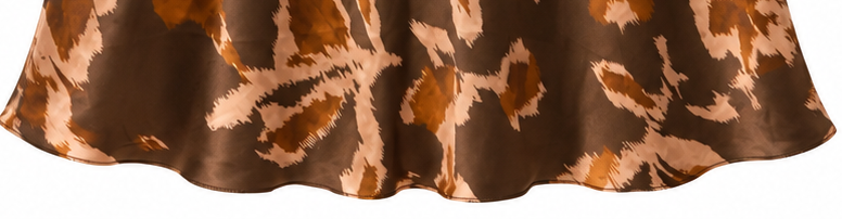 Jupe fluide motifs marron
