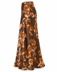 Jupe fluide motifs marron