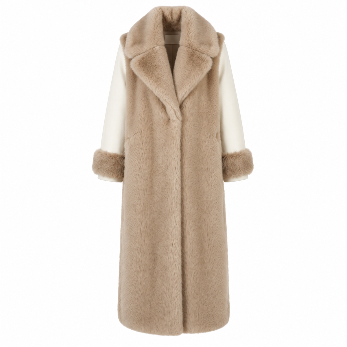 King Kong camel two-tone coat