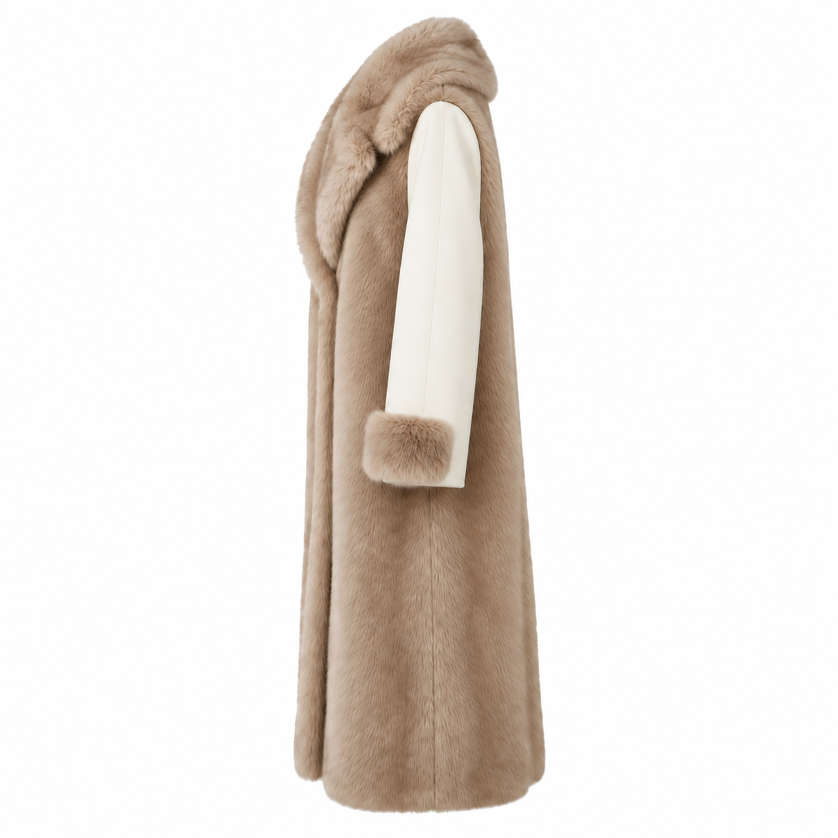 King Kong camel two-tone coat