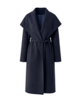 Manteau col châle marine