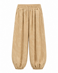 Pantalon ballon tissu structuré camel