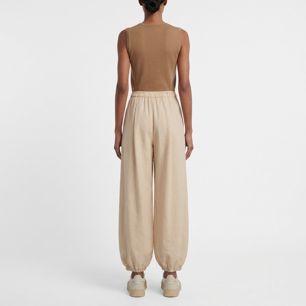 Pantalon ballon cuir végane