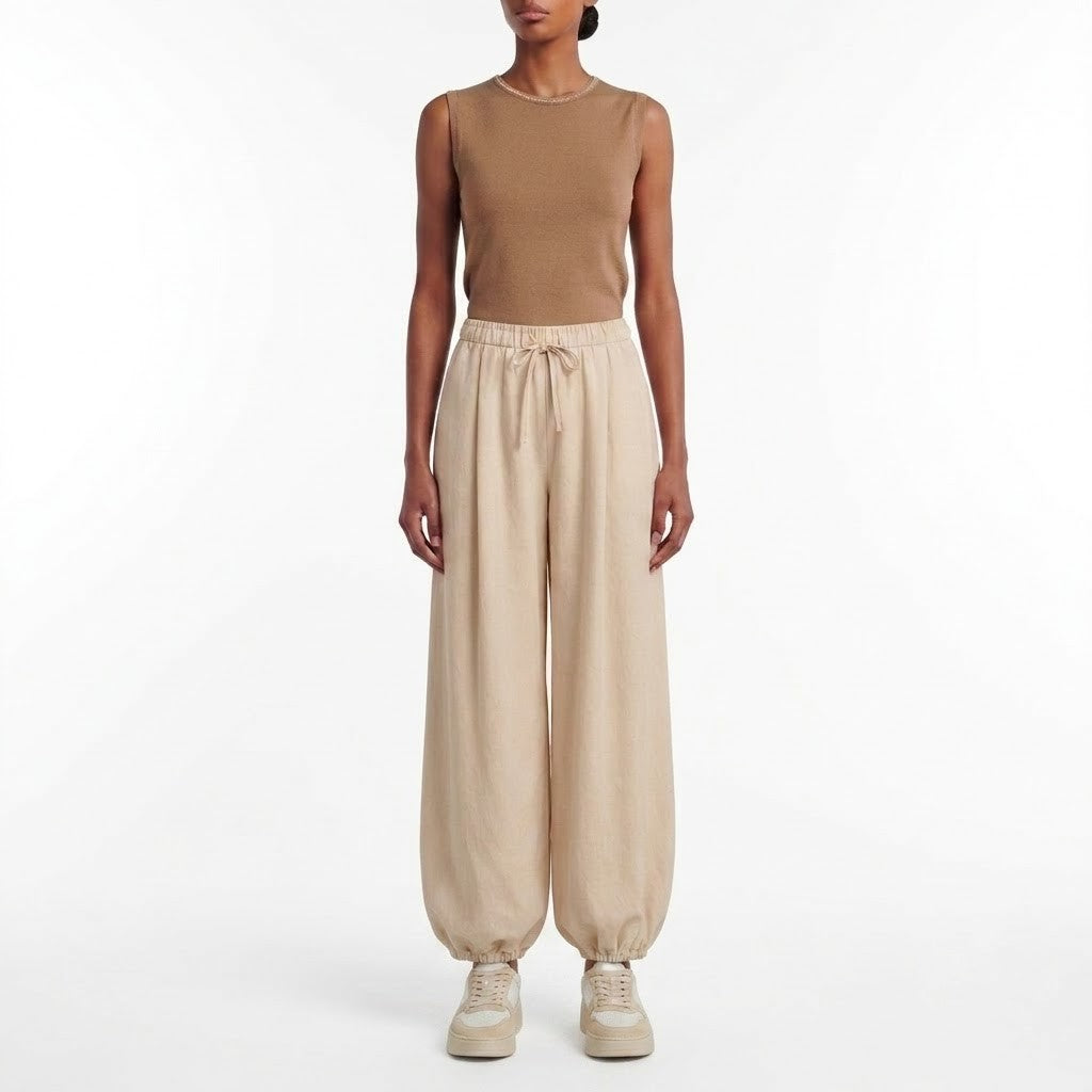 Pantalon ballon cuir végane