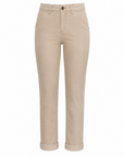 Beige velvet chino pants
