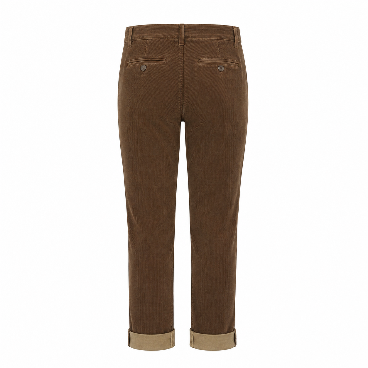Pantalon chino velours côtelé marron