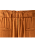 Pantalon Mariley lin fluide large cognac