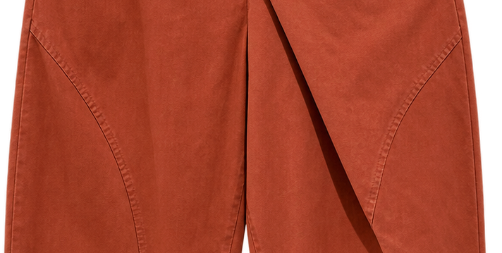 Pantalon balloon rouille à empiècement