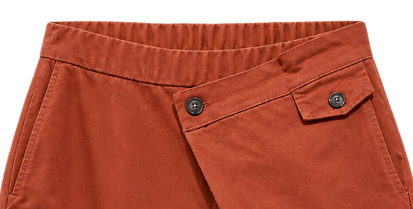 Pantalon balloon rouille à empiècement