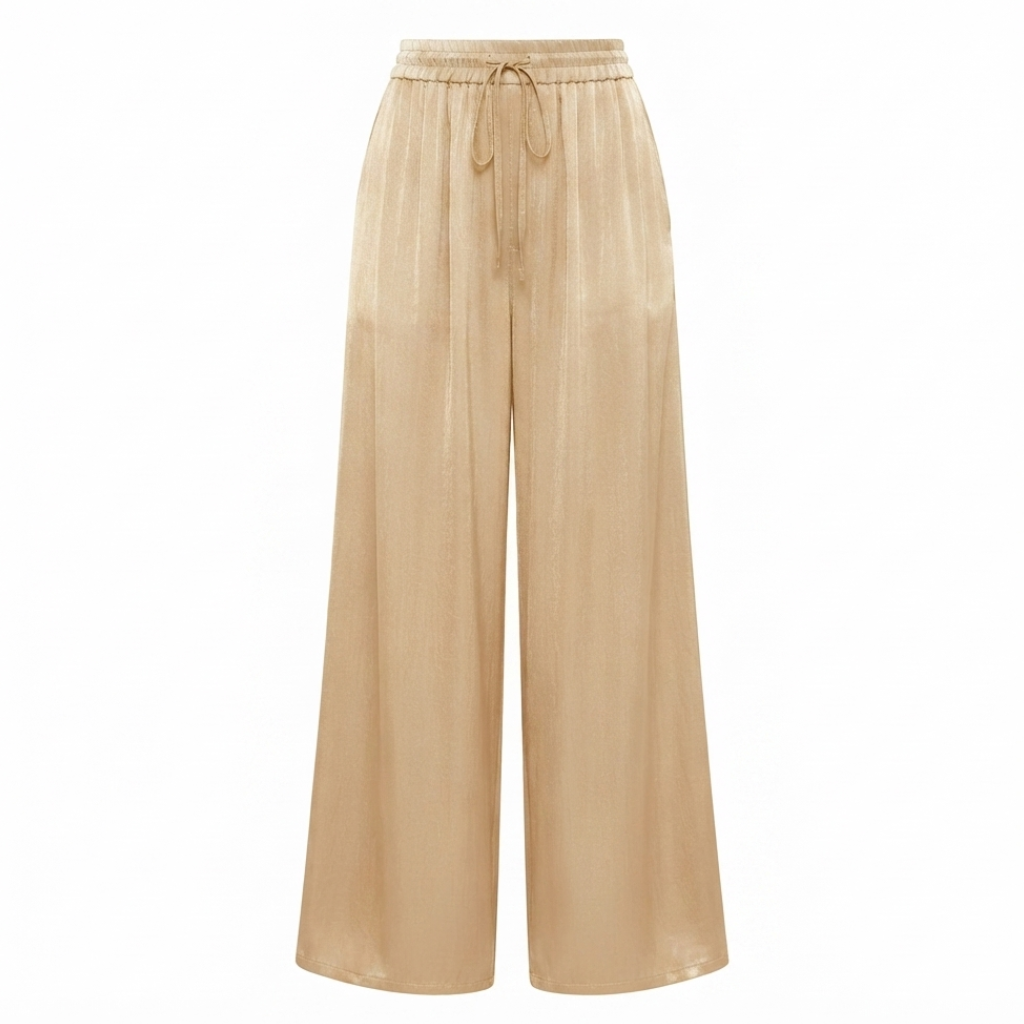 Pantalon fluide camel clair
