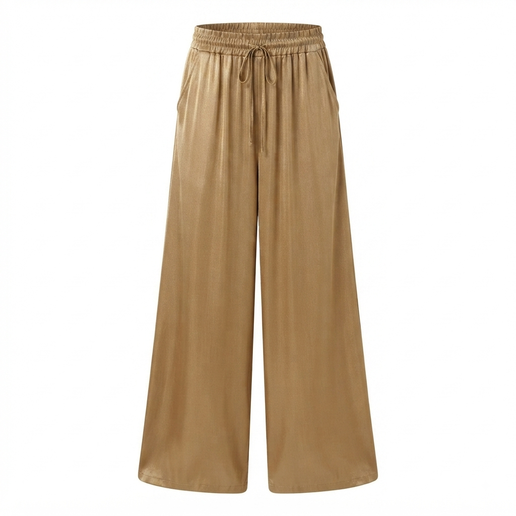 Pantalon fluide camel