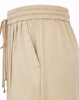 Pantalon fluide beige doré