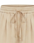 Pantalon fluide beige doré