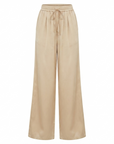Pantalon fluide beige doré