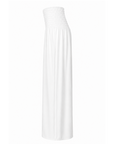 Pantalon lin blanc taille smoke