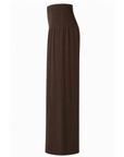 Leinenhose Kaffeefarben mit elastischem Bund