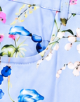 Pantalon FLORAL bleu