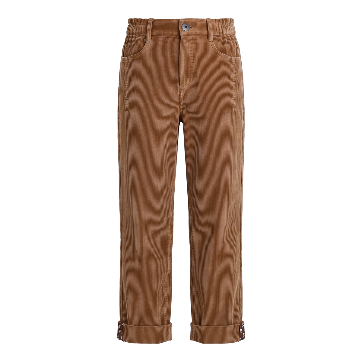 Pantalon velours côtelé camel