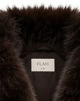 Parka col fourrure mi-longue coffee