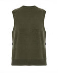 Pull poncho col rond kaki