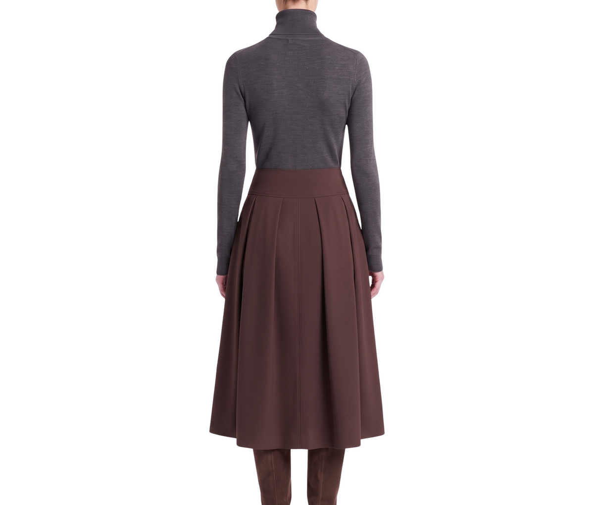 INTERDEE pull anthracite orné de flocons sequins col